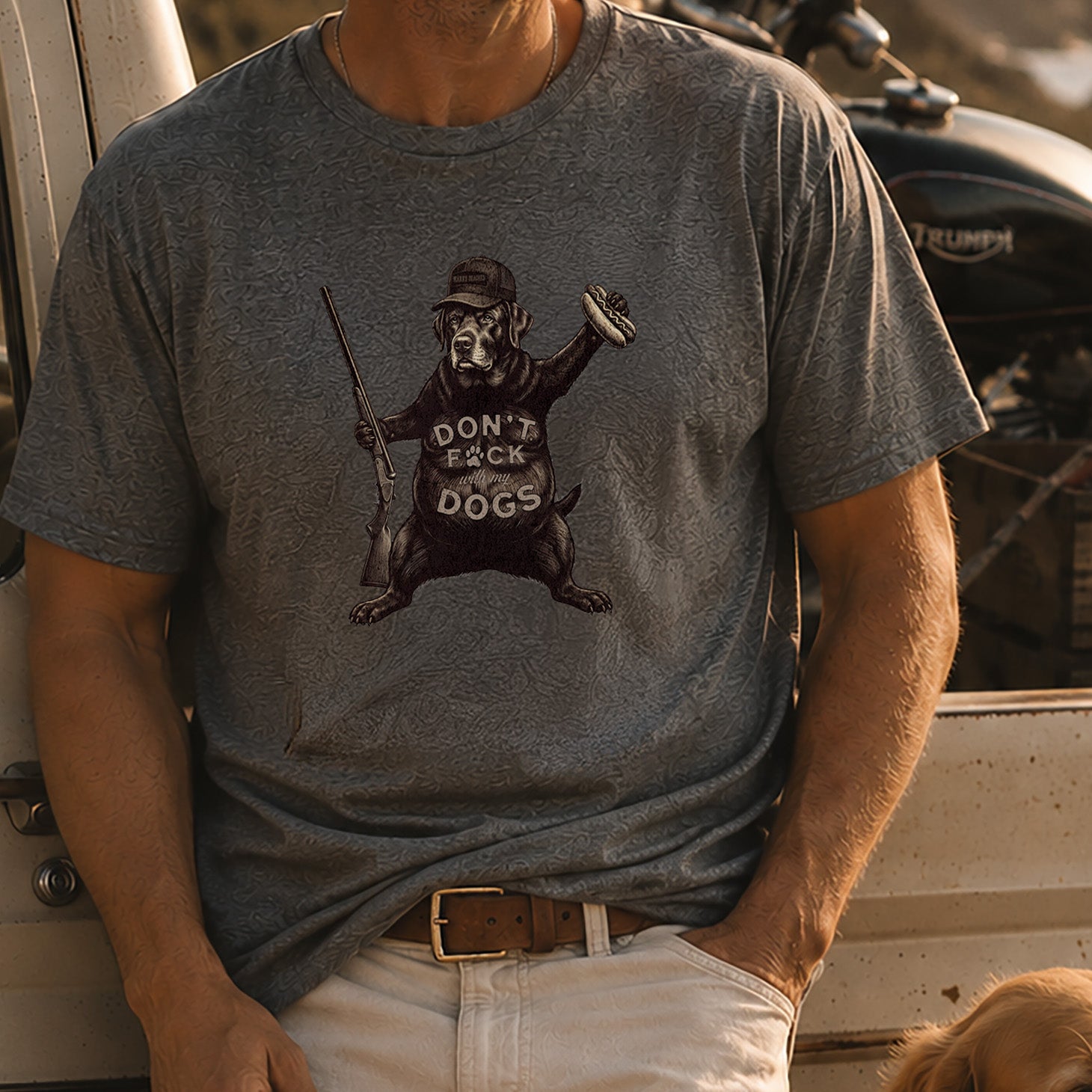 Don't F With My Dogs™ Vintage Black Lab Graphic T-shirt – Harry