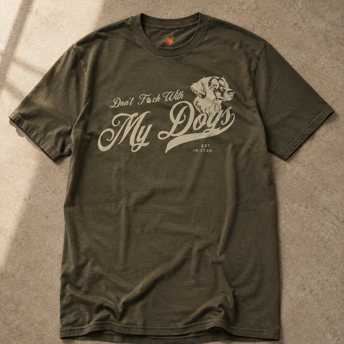 DON’T F*CK WITH MY DOGS™ Army Green Graphic Tee
