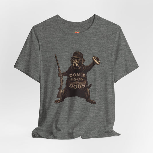 Don’t F With My Dogs Vintage Black Lab Graphic T-shirt