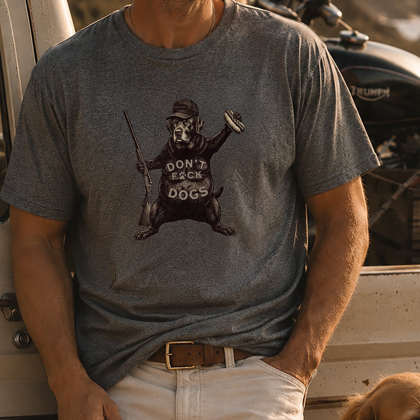 Don’t F With My Dogs™ Vintage Black Lab Graphic T-shirt