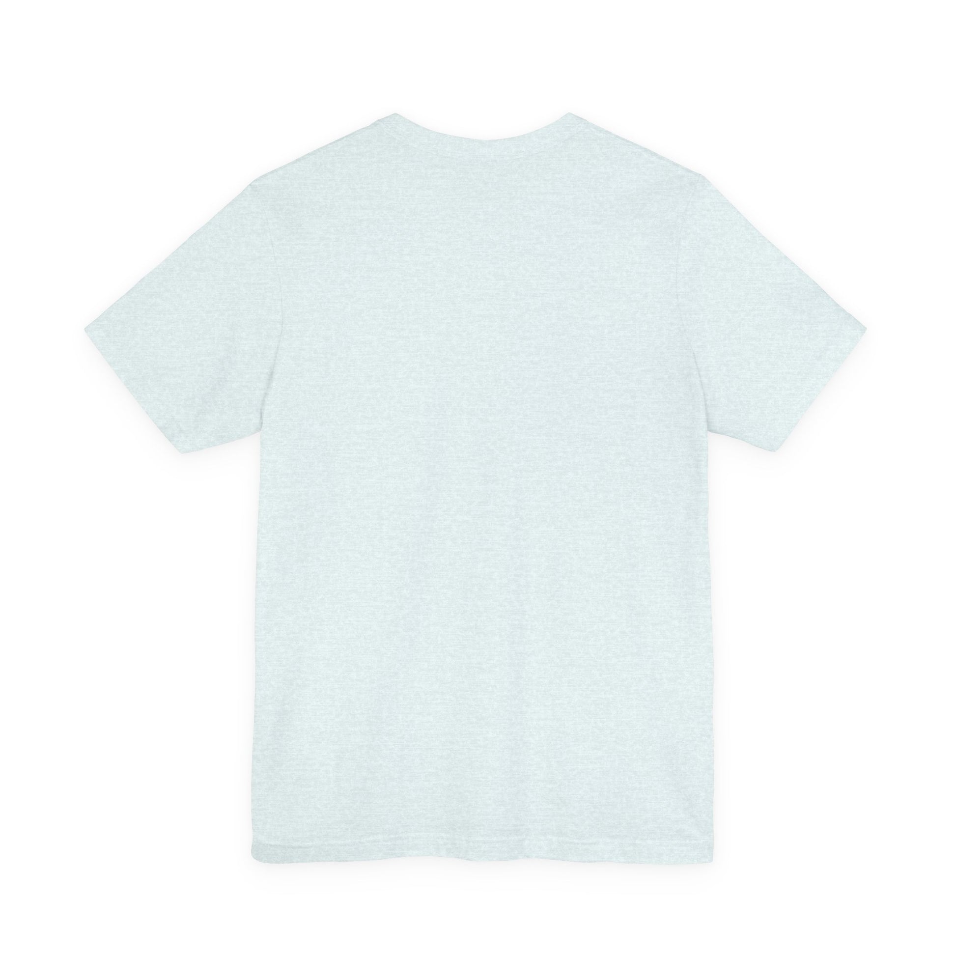 Plain light blue t-shirt on a white background