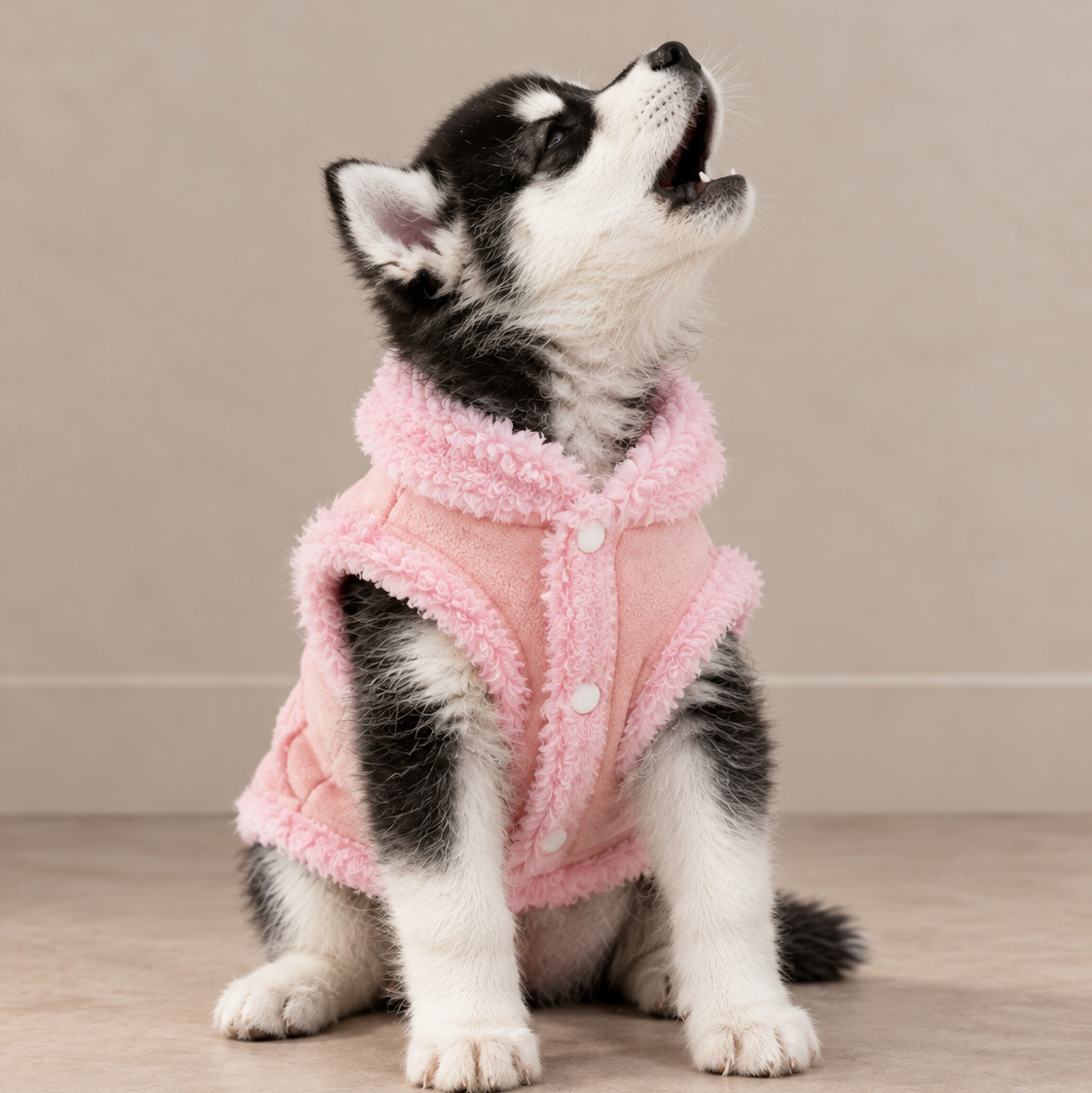 Harry Peaches Fleece Luxury Dog Sweater Husky Puppy
