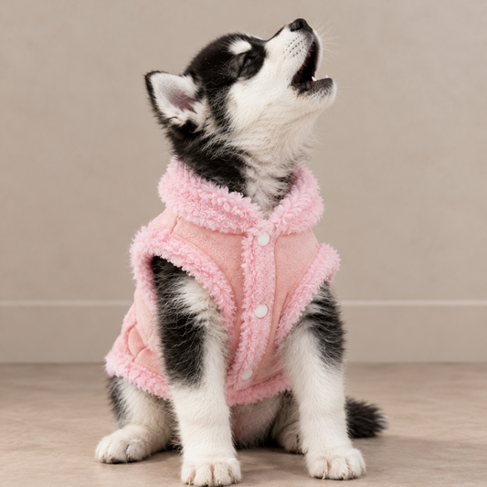 Harry Peaches Fleece Luxury Dog Sweater Husky Puppy