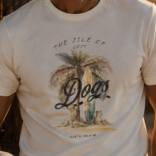Isle of Lost Dogs Vintage Coastal T‑Shirt
