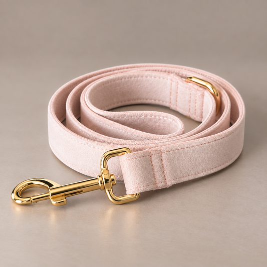 Pink Velvet Dog Leash 1