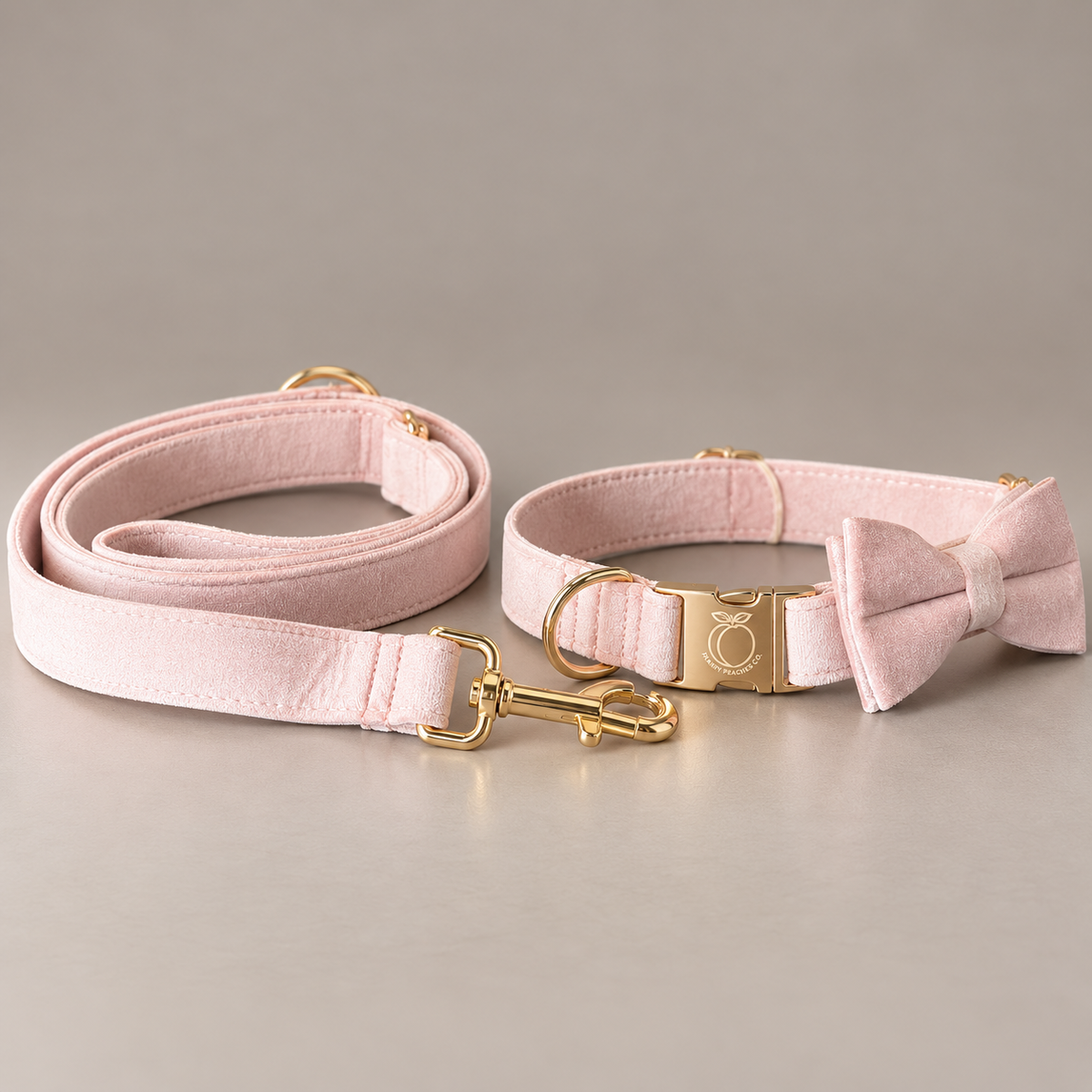 Pink Velvet Dog Leash 2