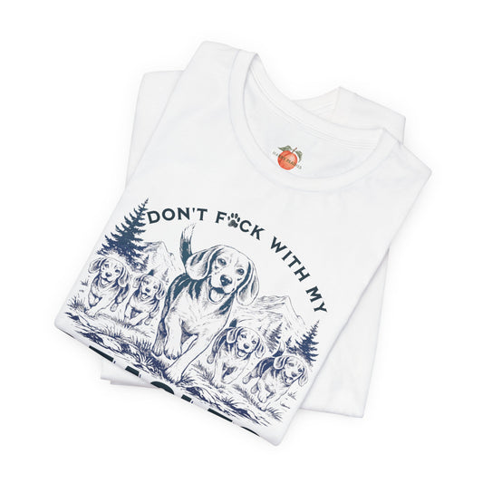 Save the Beagles TShirt  folded white tee