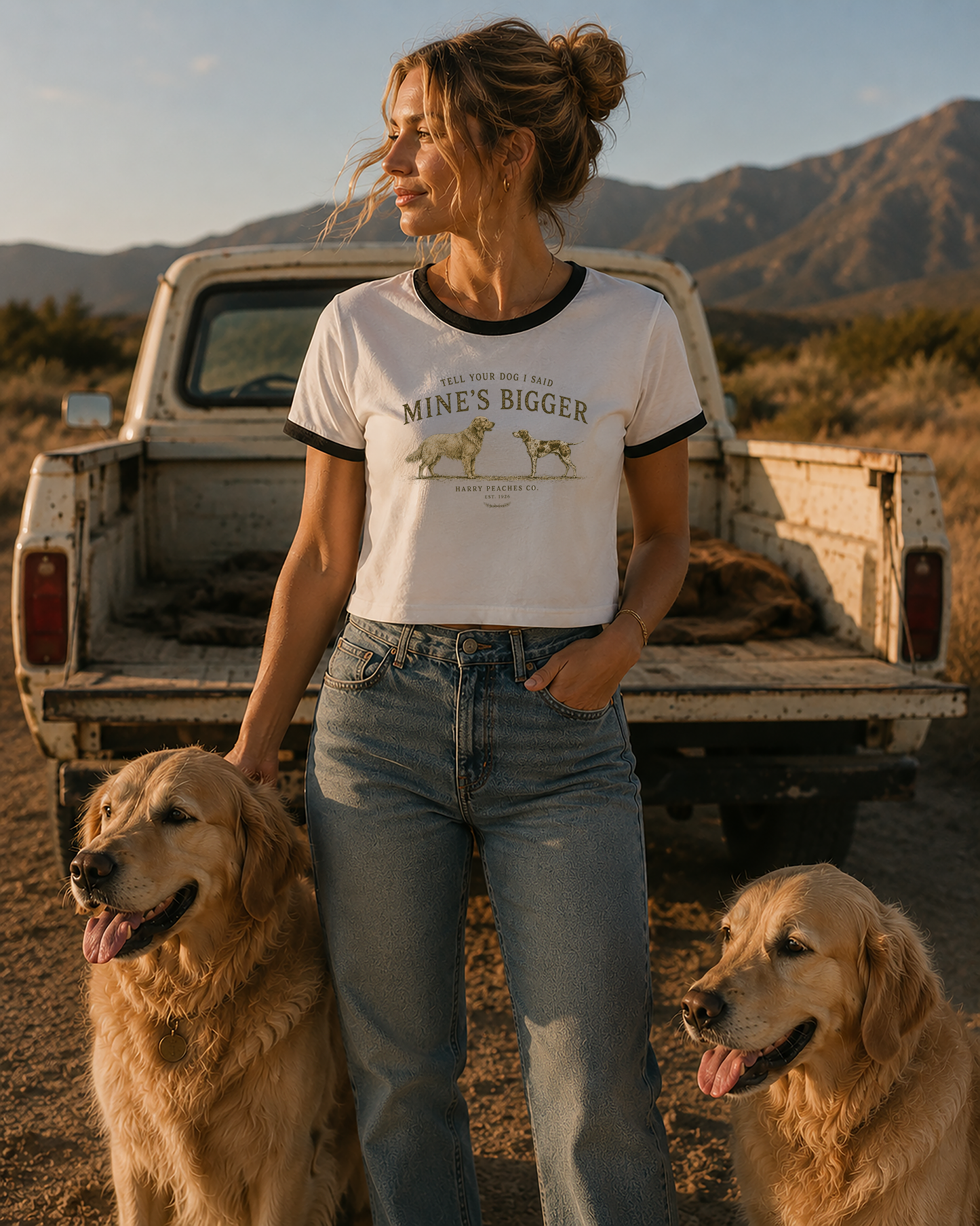 Tell your DOG I said mine's BIGGER - Ringer T-Shirt